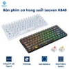 Bàn phím cơ LEAVEN TKL trong suốt K840 84 phím - 20 chế độ LED Rainbow - Hot-swap