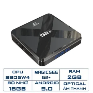 Android Tivi Box Magicsee G2+ Android 9.0 Ram 2GB, Rom 16GB, Amlogic S905W4