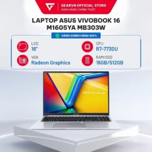 [Tặng kèm Túi Chống Sốc] Laptop ASUS Vivobook 16 M1605YA MB303W| AMD Ryzen™ 7 7730U| 16GB| AMD Radeon Graphics