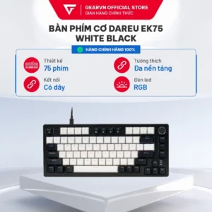 Bàn phím cơ DareU EK75 White Black Firefly/ Dream switch
