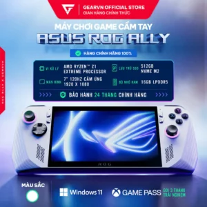 [Tặng ROG Ally Travel Case] Máy tính chơi game cầm tay Asus ROG Ally White 16GB