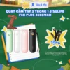 Quạt Cầm Tay 3 in 1 JISULIFE F8X Plus 4500mAh Tích Hợp Sạc Dự Phòng - Đèn Pin Siêu Sáng Bảo Hành 12 tháng