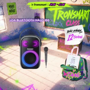 Loa Bluetooth 5.3 Karaoke TRONSMART HALO 100/110 (kèm mic) | Công suất 60W | Tích hợp sạc dự phòng | Bảo hành 12 tháng