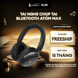 Tai Nghe Bluetooth Chụp Tai Không Dây EDIFIER ATOM MAX - Chế Độ Khử Ồn - Chơi Nhạc Tới 45H - Gấp Gọn - 15 Tháng Bảo Hành
