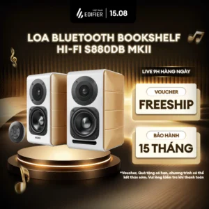 Loa BookShelf Cao Cấp EDIFIER S880DB MKII - Chip Xử Lý Âm Thanh XMOS - Công Suất 88W - Cổng Sub Out - 15 Tháng Bảo Hành