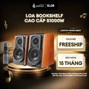 Loa Bookshelf Không Dây Cao Cấp EDIFIER S1000W - Công Suất 120W - Bluetooth 5.2 - Hệ Thống Loa 2.0 - 15 Tháng Bảo Hành