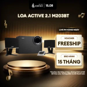 Loa Máy Tính Bluetooth Để Bàn EDIFIER M203BT - Công Suất 68W - 3 Chế Độ Âm Thanh - Vỏ Gỗ Chống Dội Âm -15 Tháng Bảo Hành