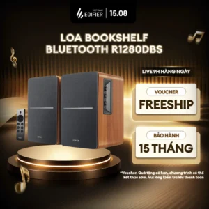 Loa Bluetooth Bookshelf Để Bàn EDIFIER R1280DBs - Công Suất 42W - Tích Hợp Cổng Sub Out - Vỏ Gỗ - 15 Tháng Bảo Hành