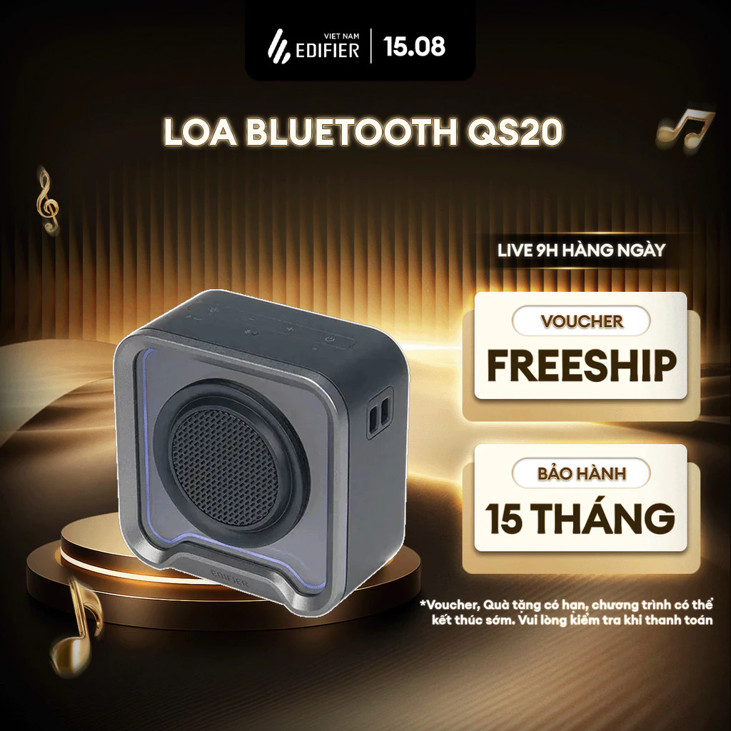 Loa Bluetooth Di Động 6.0 EDIFIER QS20 - Đến 12H Chơi Nhạc - Công Suất 6W - Chế Độ Âm Thanh Da Dạng - 15 Tháng Bảo Hành