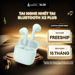 Tai Nghe Bluetooth 6.0 Không Dây Nhét Tai EDIFIER X2 PLUS - Độ Trễ Thấp 60ms - Chơi Nhạc Đến 35H - 15 Tháng Bảo Hành