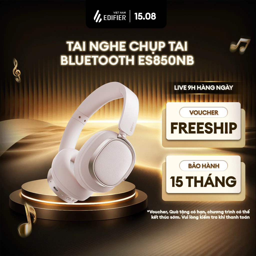 Tai Nghe Bluetooth Chụp Tai Không Dây EDIFIER ES850NB - Chế Độ Chống Ồn - Thoải Mái Chơi Nhạc Đến 92H -15 Tháng Bảo Hành