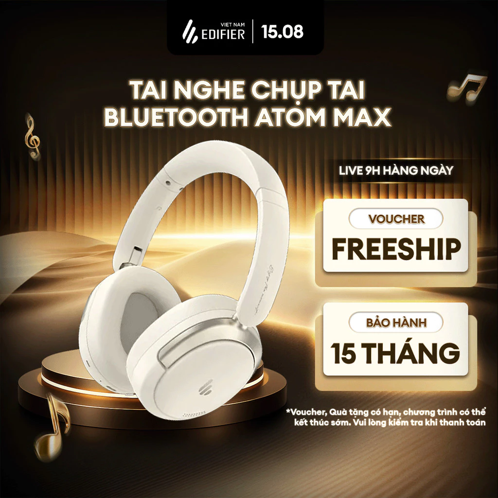 Tai Nghe Bluetooth Chụp Tai Không Dây EDIFIER W800BT Pro/Atom Max - Chế Độ Chống Ồn - Nghe Đến 45H -15 Tháng Bảo Hành