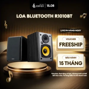 Bộ Loa Bookshelf Bluetooth EDIFIER R1010BT - Công Suất 24W - Vỏ Gỗ Chống Dội Âm - Âm Thanh Mạnh Mẽ - 15 Tháng Bảo Hành