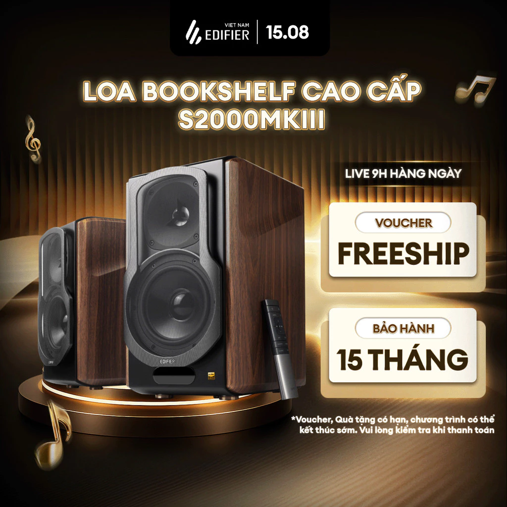 Bộ Loa Bluetooth 2.0 Cao Cấp EDIFIER S2000MKIII 130W - Tái Tạo Âm Thanh Chi Tiết - Đa Dạng Kết Nối - 15 Tháng Bảo Hành