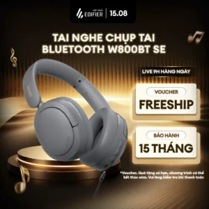 Tai Nghe Chụp Tai Bluetooth Không Dây EDIFIER W800BT SE - Chơi Nhạc Đến 45H - Mic Khử Ồn Môi Trường - 15 Tháng Bảo Hành