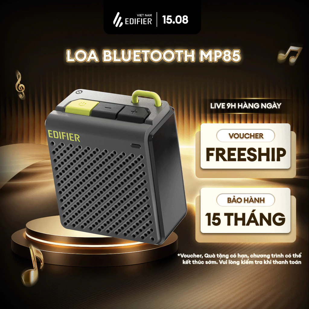 Loa Bluetooth Mini Không Dây EDIFIER MP85 - Thoải Mái Chơi Nhạc Đến 8H - Thiết Kế Nhỏ Gọn, Xinh Xắn - 15 Tháng Bảo Hành