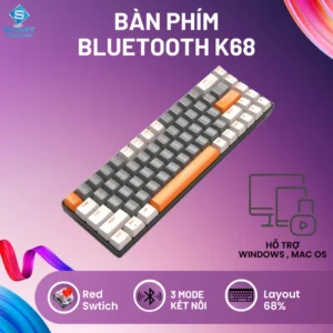 Bàn Phím Cơ Bluetooth Không Dây ZIYOU K68 Trục Cơ Red Switch Có Hotswap Kèm quà tặng độc quyền