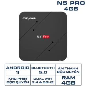 Android Tivi Box Magicsee N5 Pro - Ram 4GB, Rom 32Gb, Android 9.0