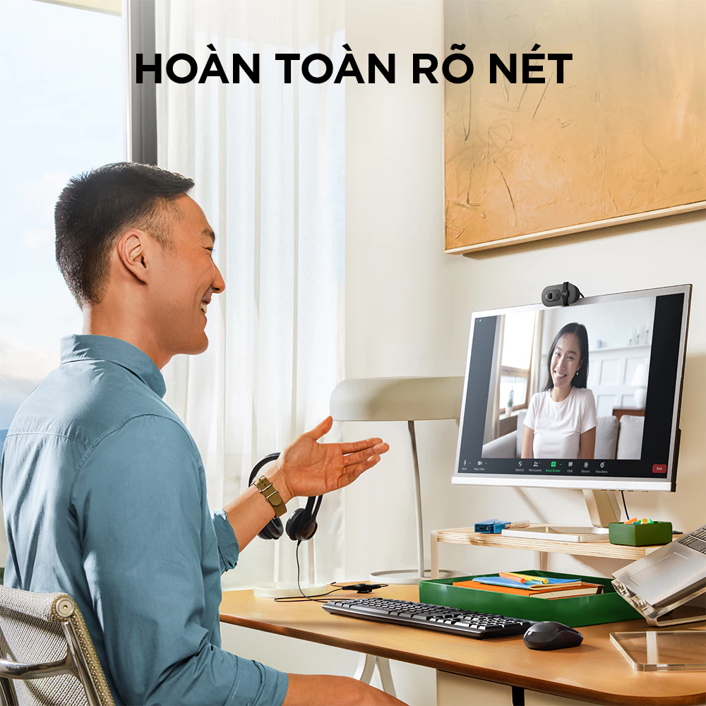 Webcam Logitech Brio 100 Full HD - Sắc Nét, Bảo Mật, Giá Tốt - Image 3