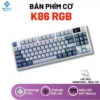 Bàn Phím Cơ Không Dây Bluetooth Ziyou K86 LED RGB APP MARCO Có Núm Xoay HOTSWAP 5 Pin Lót Foam