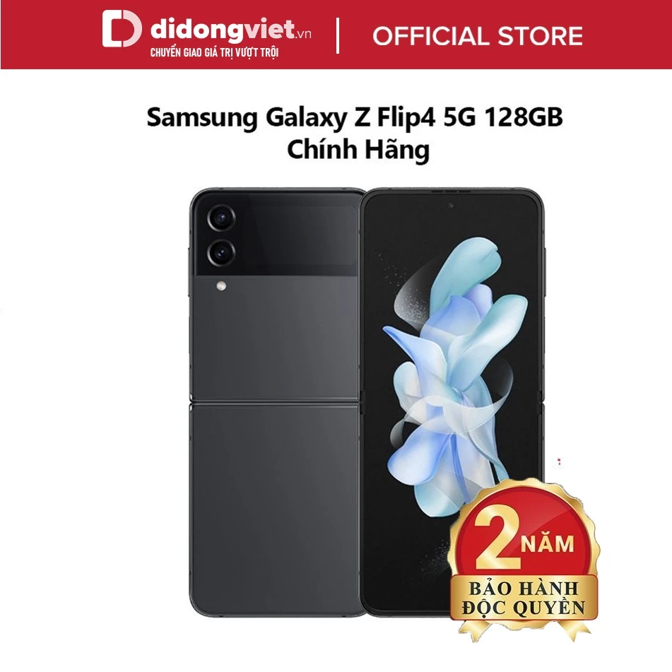 Điện Thoại Samsung Galaxy Z Flip4 5G 128GB Chính Hãng - Bảo hành độc quyền 2 năm tại Di Động Việt