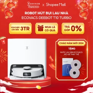 Ecovacs T10 Turbo Robot hút bụi lau sàn | Bảo hành chính hãng 12 Tháng