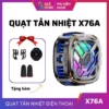 Quạt tản nhiệt điện thoại X76 X76A sò lạnh từ tính (tặng kèm ngàm kẹp) Led RGB Gaming màn hình hiển thị nhiệt độ