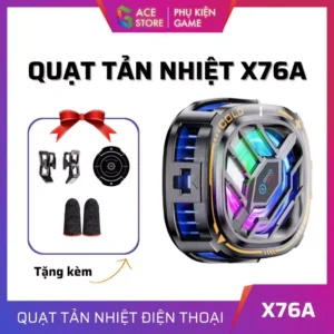 Quạt tản nhiệt điện thoại X76 X76A sò lạnh từ tính (tặng kèm ngàm kẹp) Led RGB Gaming màn hình hiển thị nhiệt độ