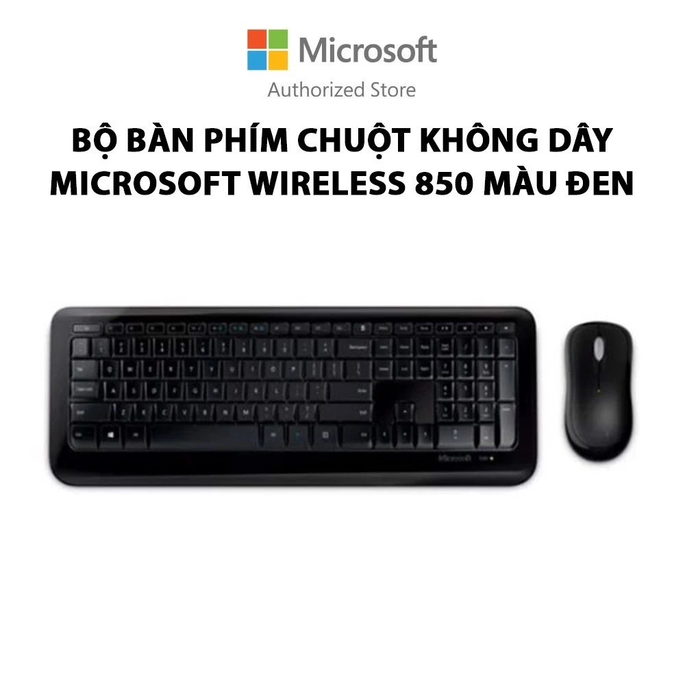 Bộ bàn phím chuột không dây Microsoft Wireless 850 màu đen PY9-00018