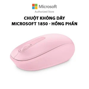 Chuột không dây Microsoft 1850 Hồng phấn