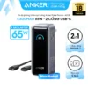 Sạc dự phòng Anker kiêm củ sạc 2in1 Prime Fusion 9600mAh 65W | 2 cổng USB-C | Màn hình | Sạc nhanh - A1339