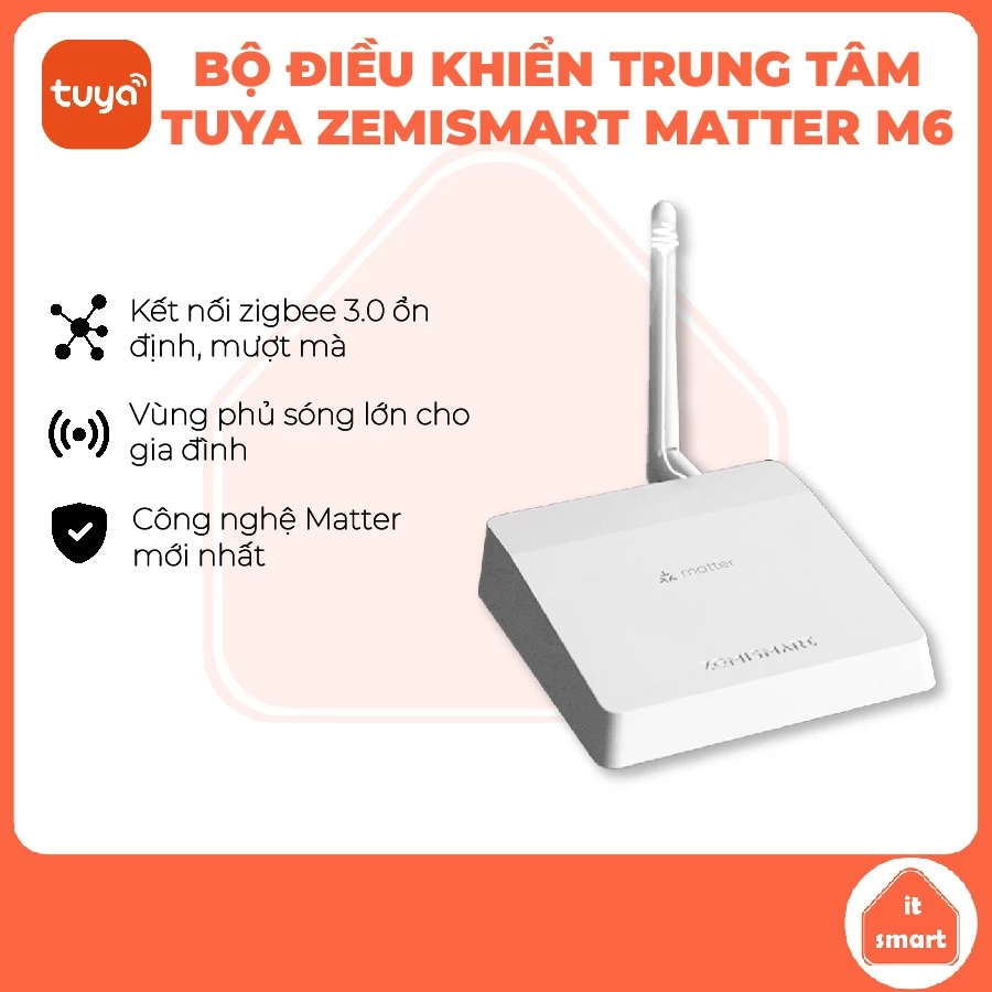 Bộ Trung Tâm Tuya Zemismart M6 Matter Gateway - Hub Tuya Zigbee 3.0 Kết Nối Đa Nền Tảng