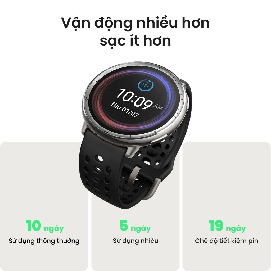 Đồng Hồ Thông Minh Amazfit Active 2 - Thép Không Gỉ, Pin 19 Ngày, Chính Hãng - Image 2
