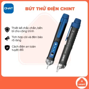Bút thử điện không tiếp xúc Chint, tích hợp chuông báo, đèn pin, chế độ siêu nhạy