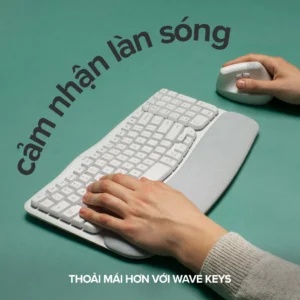 Alternative view of Logitech Wave Keys: Bàn Phím Công Thái Học Bảo Vệ Cổ Tay Tối Ưu