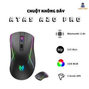 Chuột gaming không dây ATAS A20 - LED RGB - Kết nối Wireless - Huano Switch - Chip S203