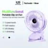 Quạt USB Goojodoq 3000MAh Bàn Xoay Mini Kẹp Di Động Màn Hình LED Di Động 5tốc độ