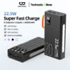 Bộ sạc dự phòng mini GOOJODOQ 22,5w Màn hình LED 20000mAh có chế độ đèn pin