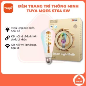 Đèn decor trang trí wifi thông minh Tuya Moes Edison điều khiển qua điện thoại, hẹn giờ