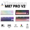 Bàn Phím Cơ Silent Xinmeng M87 V2 Không Dây Bluetooth Gaming LED RGB Pro App Custom Hotswap , 3 Mode