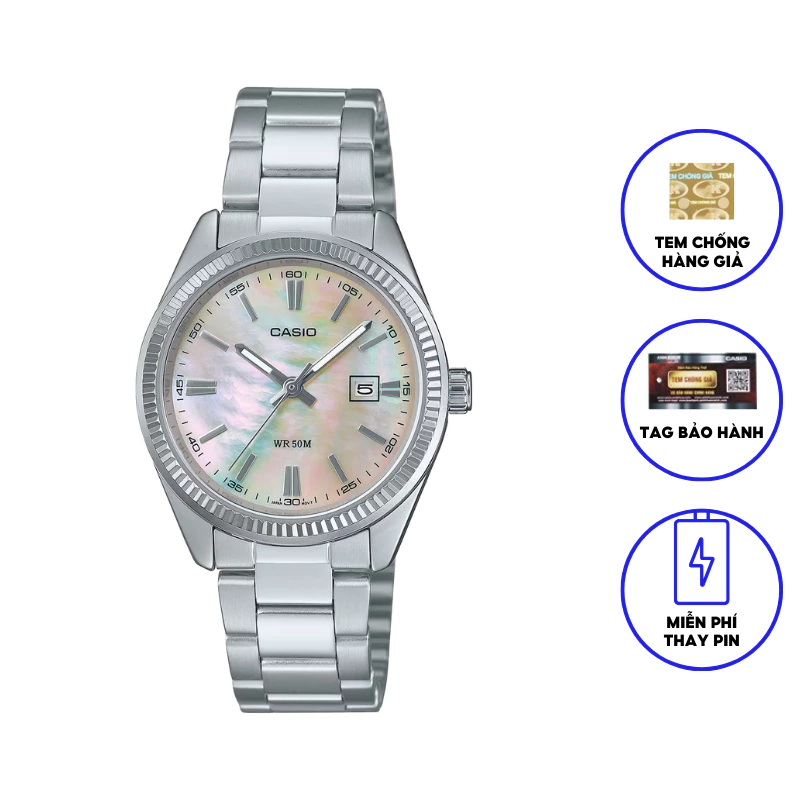 Đồng Hồ Nữ Dây Kim Loại Chính Hãng Casio LTP-1302DS-4AVDF