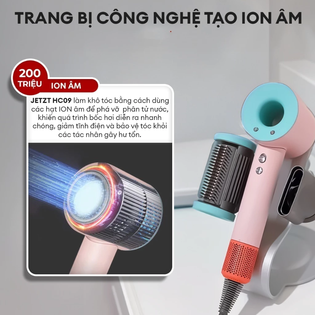 Máy Sấy Tóc METIS 5in1 Không Cánh Quạt 2200W - Ion Âm Cao Cấp - Image 3