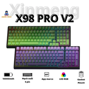 Hỏa tốc HCM Bàn phím cơ Xinmeng X98 3 mode - Full size - Gasket mount - Pin 8000mah - Full Foam
