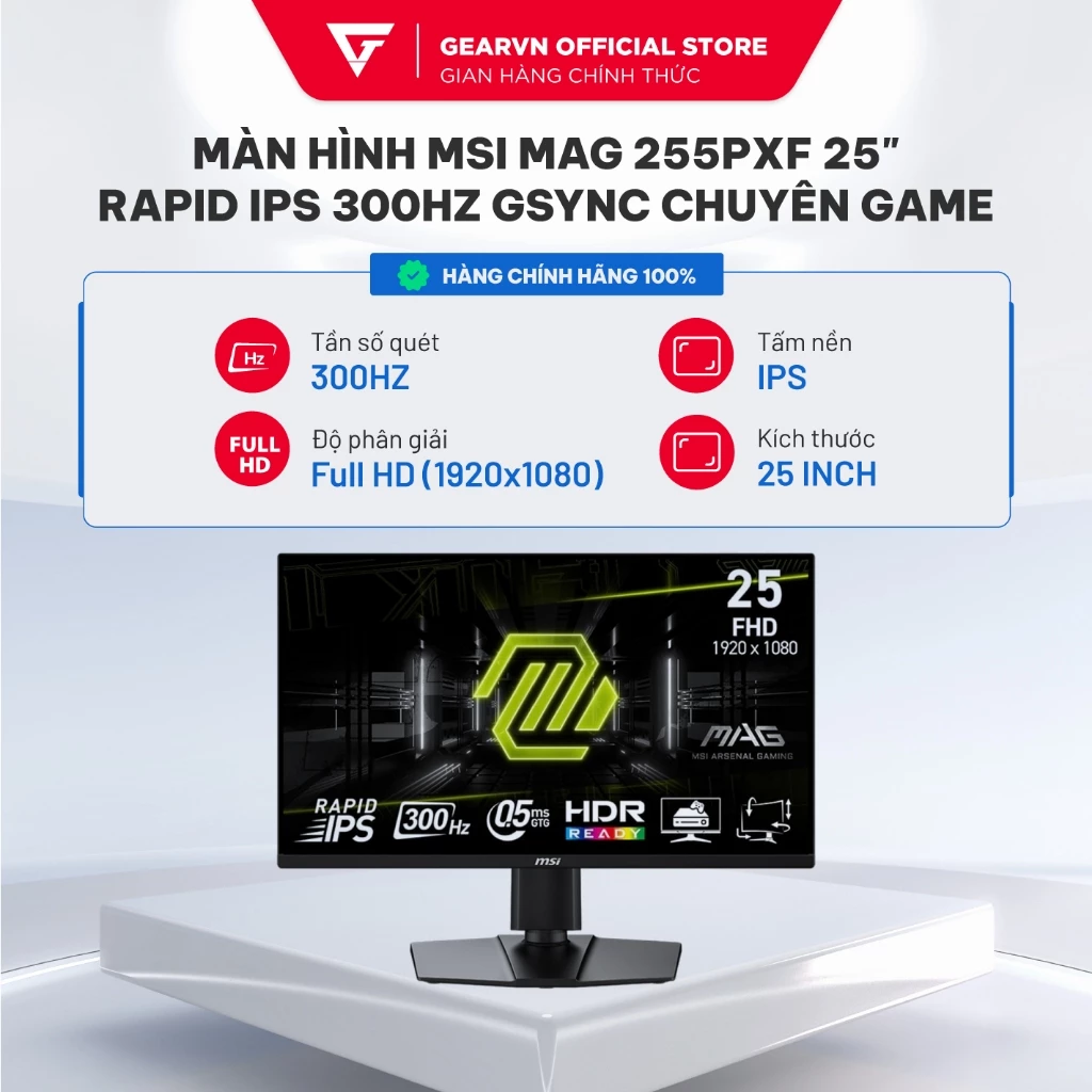 Màn hình MSI MAG 255PXF 25" Rapid IPS 300Hz Gsync chuyên game