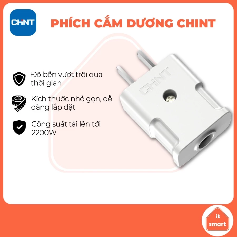 Phích dương Chint 10A chống cháy, an toàn, bền bỉ