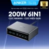 Trạm sạc nhanh Anker Prime 200w GaN 6 cổng | PD sạc nhanh 100W tối đa, sạc tối ưu (Dây 2 chấu) - A2683