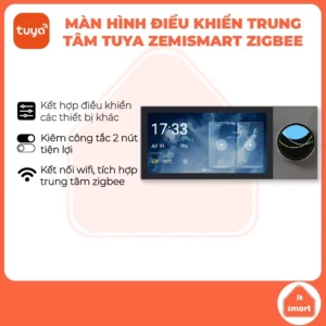 Màn hình kiêm bộ điều khiển trung tâm zigbee Tuya Zemismart, tích hợp công tắc, điều khiển đa năng