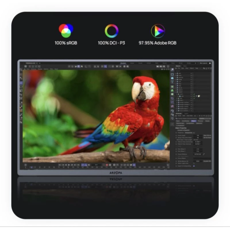 Màn Hình Di Động ARZOPA 13.3 Inch OLED FHD - Chuẩn Màu Cho Macbook - Image 3