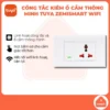 Ổ Cắm Công Tắc Tuya Zemismart Wifi Thông Minh - Mặt Tích Hợp Nút Cơ Cao Cấp