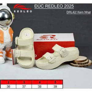 (CHÍNH HÃNG) Dép REDLEO 2 quai ngang đúc cao su EVA, dép nữ cao 6cm êm mềm nhẹ, chống nước chống trơn mã DRL-42